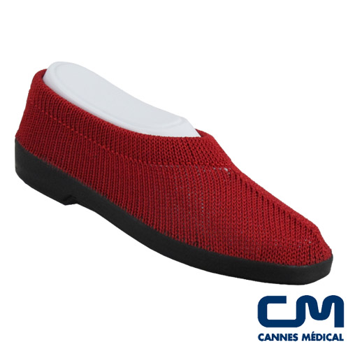 chaussure mailla ballerine rouge