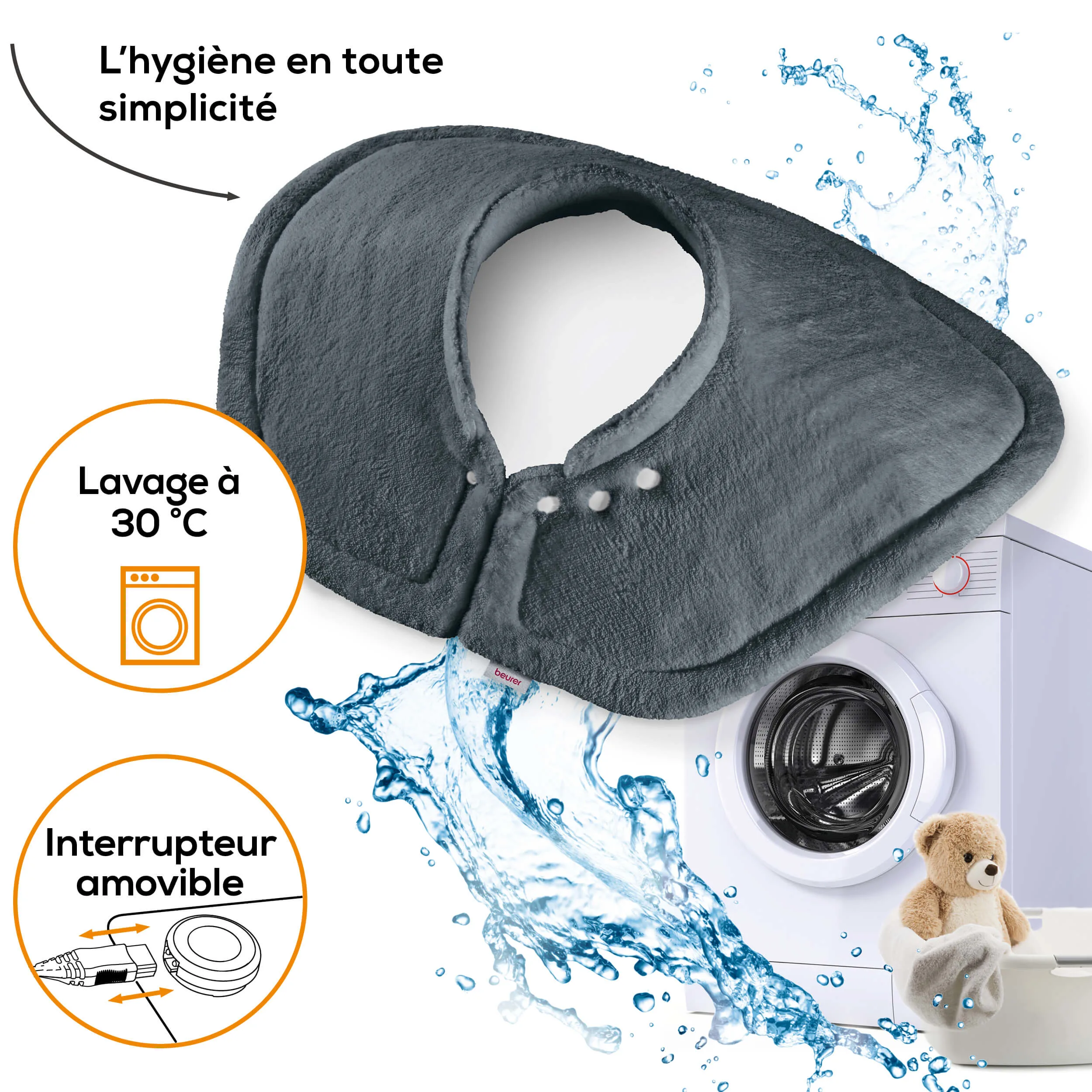 Coussin chauffant pour les épaules et la nuque HK54 – Image 4