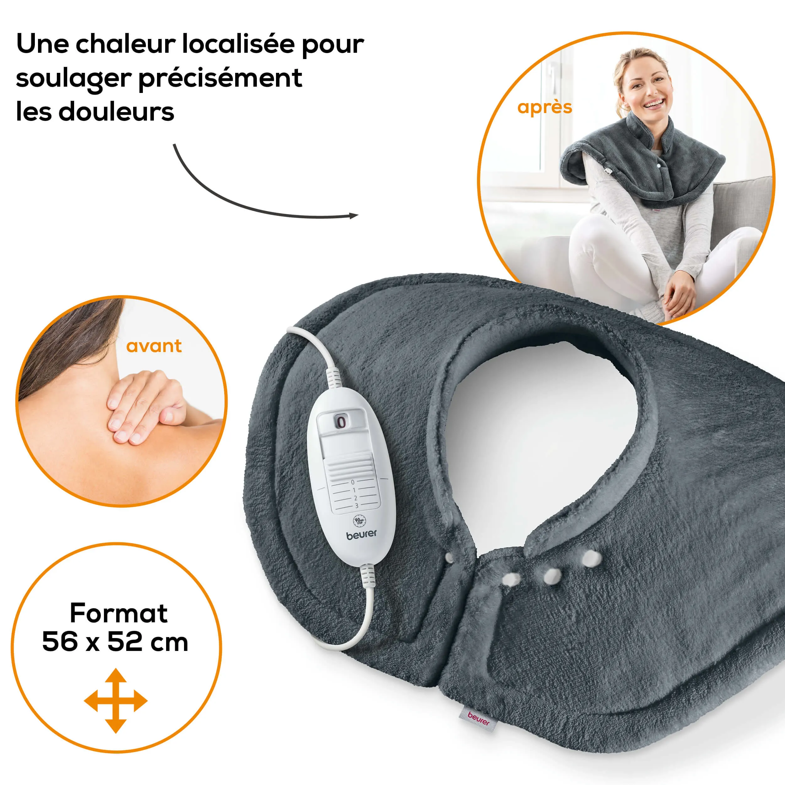 Coussin chauffant pour les épaules et la nuque HK54 – Image 2