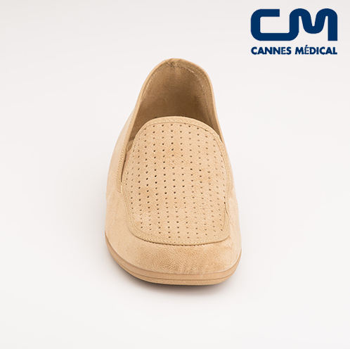 mocassins homme beige face